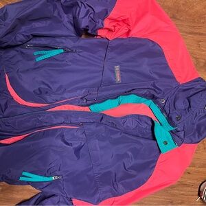 Columbia Purple and Pink Puffer Jacket vintage retro